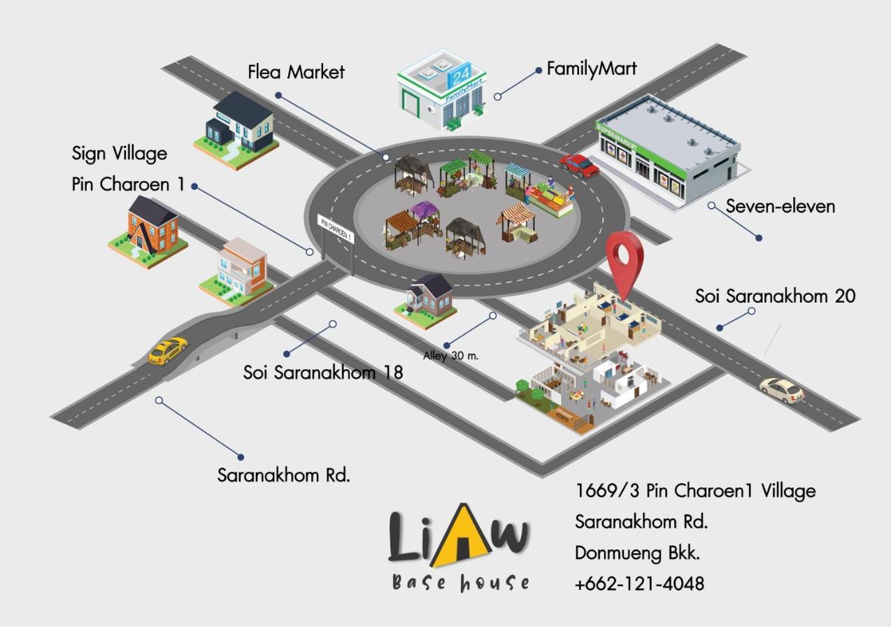 Liaw Base House Hostel Bangkok Exterior foto